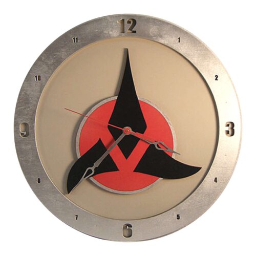 Star Trek Klingon Clock on Beige Background