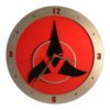Star Trek Klingon Clock on Red Background