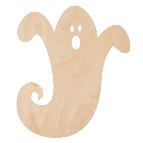 Ghost DIY Unfinished Wood Craft to color or paint