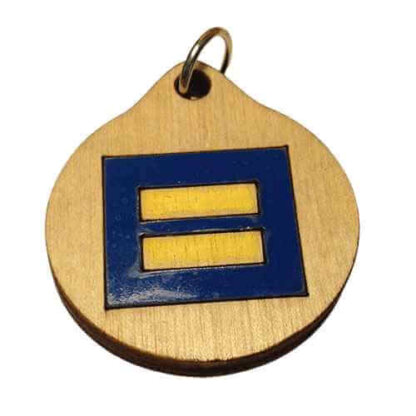 Equality Wood Necklace and or Keyring