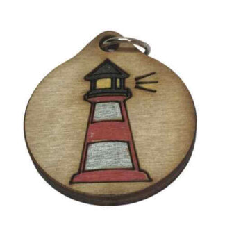 Lighthouse Wood Necklace and or Keyring