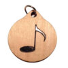 Music Note Wood Necklace and or Keyring