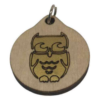 Owl Wood Necklace and or Keyring