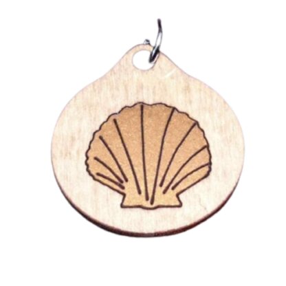 Seashell Wood Necklace and or Keyring