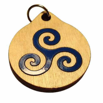 Triskelia Wood Necklace and or Keyring