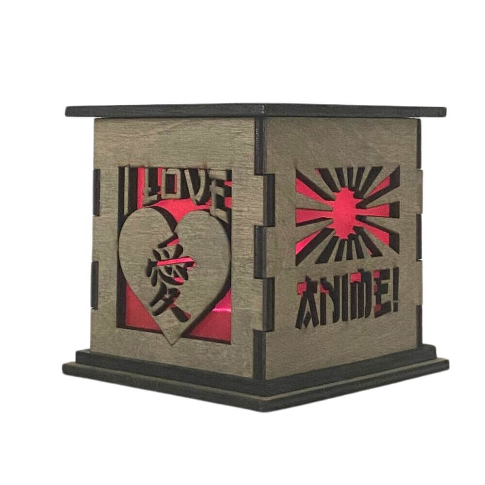 Anime Light Box, Otaku Shelf Decor, 5 in Nerdy Night Light