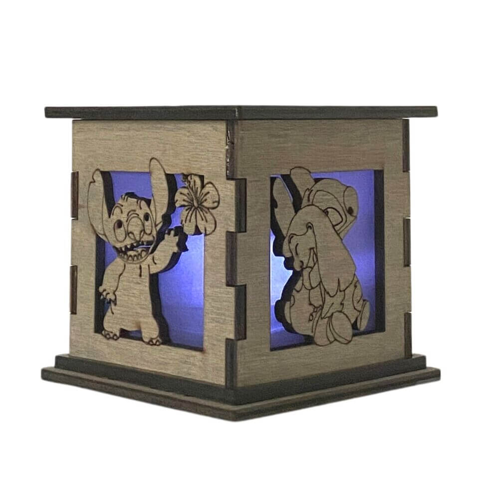 Lilo & Stitch Light Box | 5 inch Decorative Gift Box | Bedside Lamp