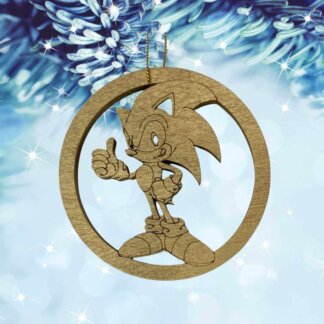 Sonic Christmas Ornament or Gift Tag