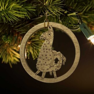 Llama Fortnite Christmas Ornament or Gift Tag