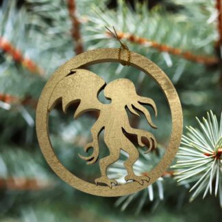 Cthulu Christmas Ornament or Gift Tag