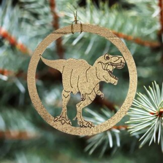 Dinosaur Christmas Ornament or Gift Tag
