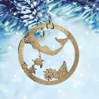 Mermaid Christmas Ornament or Gift Tag