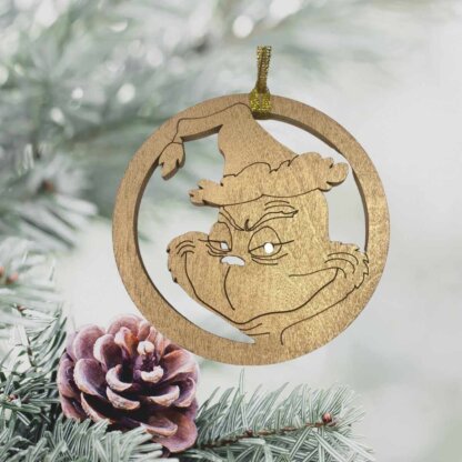 Grinch Christmas Ornament or Gift Tag