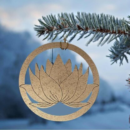 Lotus Christmas Ornament or Gift Tag