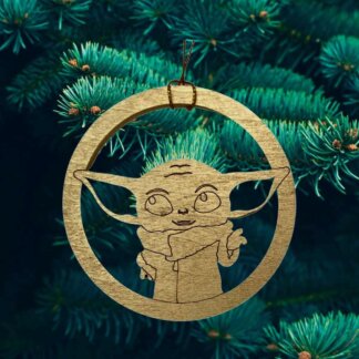 Baby Yoda Christmas Ornament or Gift Tag