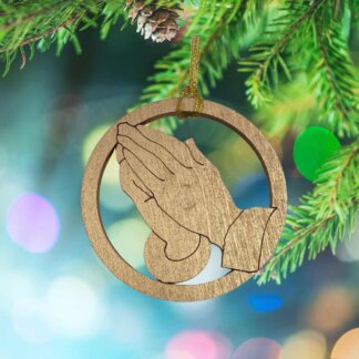 Praying Hands Christmas Ornament or Gift Tag