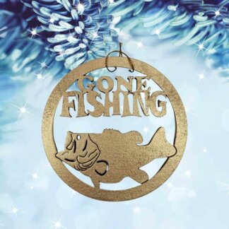 Fishing Christmas Ornament or Gift Tag