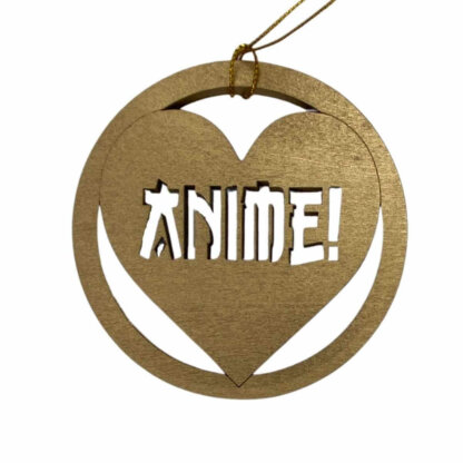 I Love Anime Christmas Ornament or Gift Tag