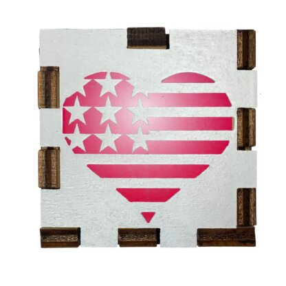 Heart Flag Light Up Fun Gift Box