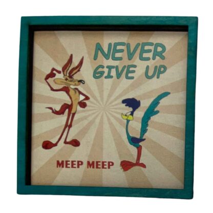 Never Give Up Mini-Frame | Meep Meep Uplifting Gift - Image 2