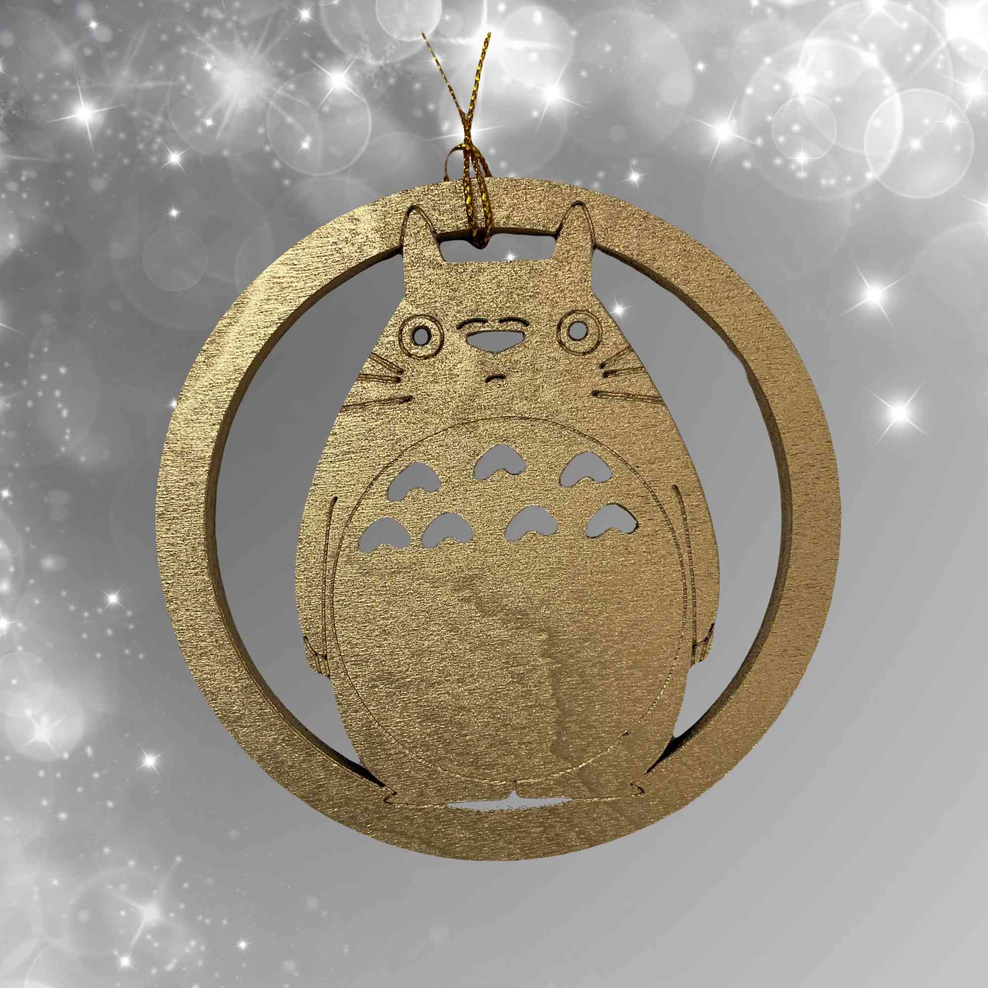 Totoro Ornament or Wine Bottle Gift Tag